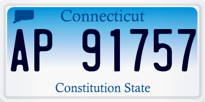 CT license plate AP91757