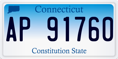 CT license plate AP91760