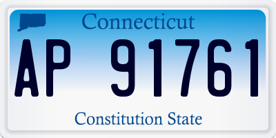 CT license plate AP91761