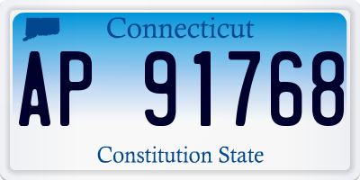 CT license plate AP91768