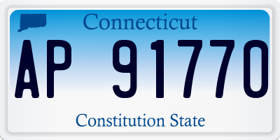 CT license plate AP91770