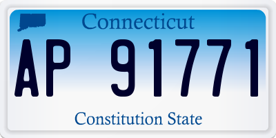 CT license plate AP91771