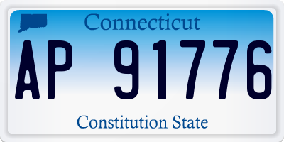 CT license plate AP91776