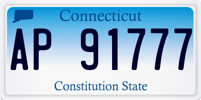 CT license plate AP91777