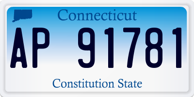 CT license plate AP91781