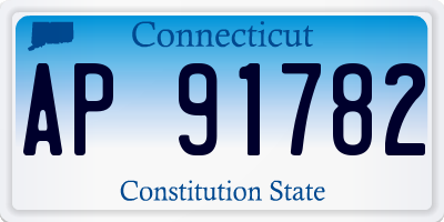 CT license plate AP91782