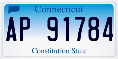 CT license plate AP91784