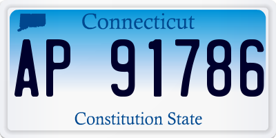 CT license plate AP91786