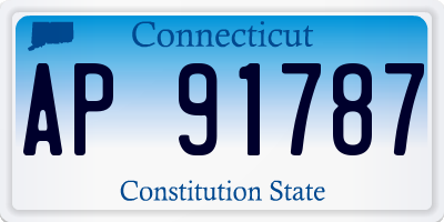 CT license plate AP91787