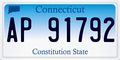 CT license plate AP91792