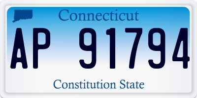 CT license plate AP91794
