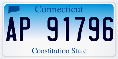 CT license plate AP91796