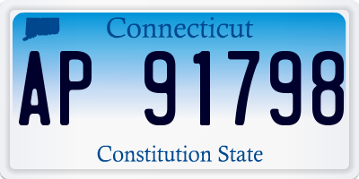 CT license plate AP91798