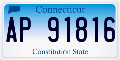 CT license plate AP91816