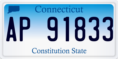 CT license plate AP91833