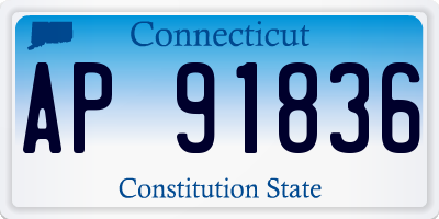 CT license plate AP91836