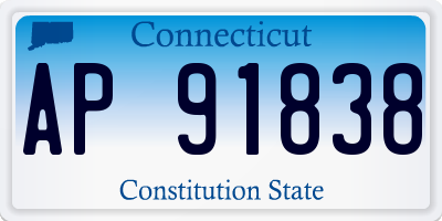CT license plate AP91838