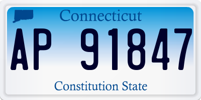 CT license plate AP91847