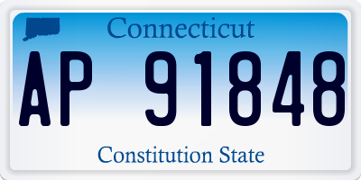 CT license plate AP91848