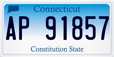 CT license plate AP91857