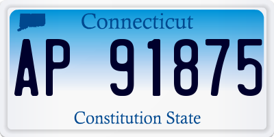 CT license plate AP91875