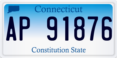 CT license plate AP91876