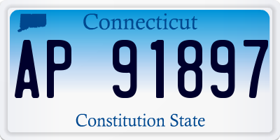 CT license plate AP91897