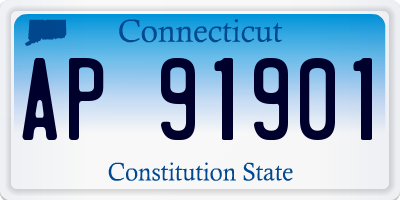 CT license plate AP91901