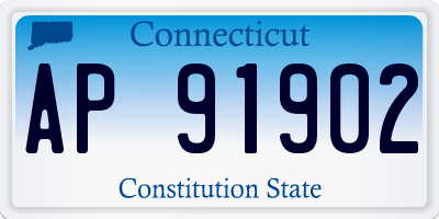 CT license plate AP91902