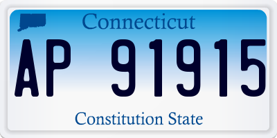 CT license plate AP91915