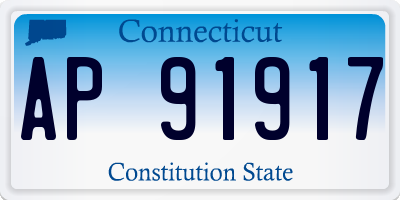 CT license plate AP91917