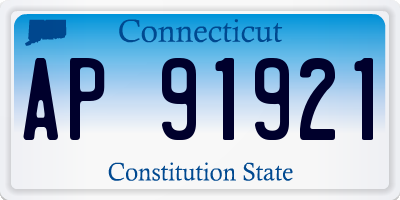 CT license plate AP91921