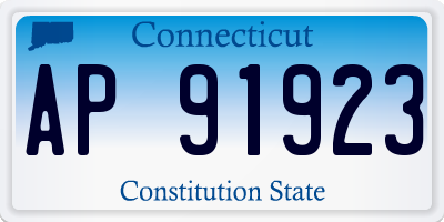 CT license plate AP91923