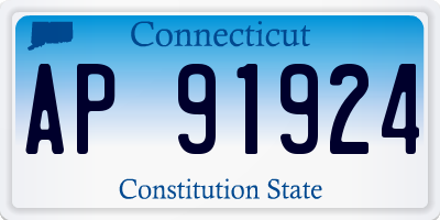 CT license plate AP91924