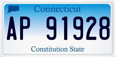 CT license plate AP91928