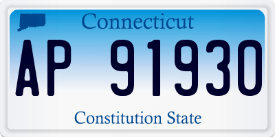 CT license plate AP91930