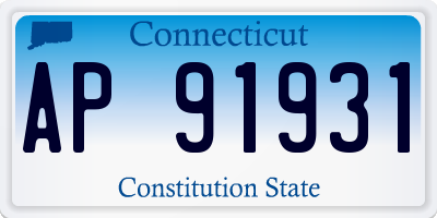 CT license plate AP91931