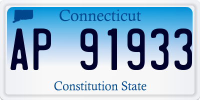 CT license plate AP91933