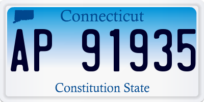 CT license plate AP91935