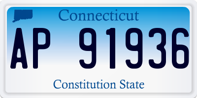 CT license plate AP91936