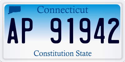 CT license plate AP91942