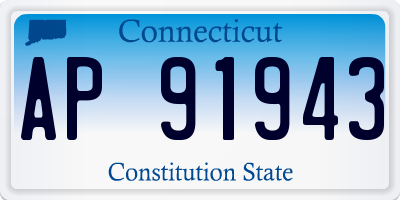 CT license plate AP91943