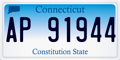 CT license plate AP91944