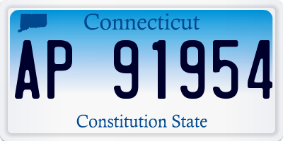 CT license plate AP91954