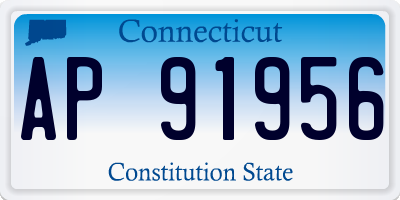 CT license plate AP91956