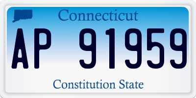 CT license plate AP91959