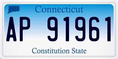 CT license plate AP91961