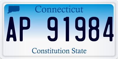 CT license plate AP91984