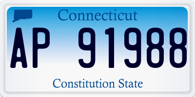 CT license plate AP91988