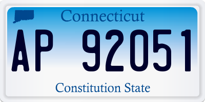 CT license plate AP92051
